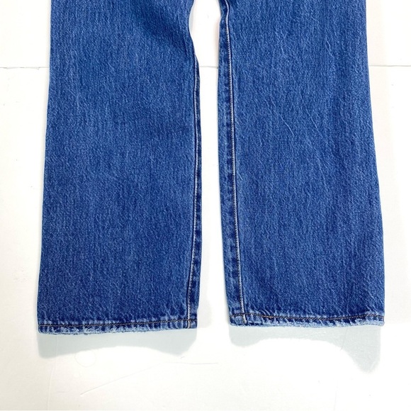 LEVI’S Premium Wedgie Straight High Rise Jeans Distressed in Medium Washed Sz 28 - Picture 8 of 11